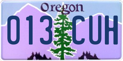 OR license plate 013CUH