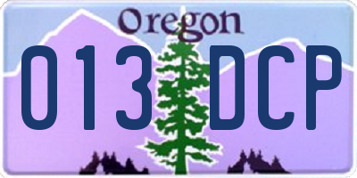 OR license plate 013DCP