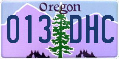OR license plate 013DHC