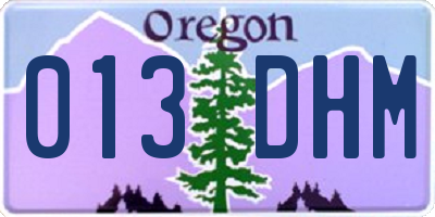 OR license plate 013DHM