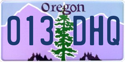 OR license plate 013DHQ