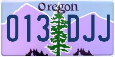 OR license plate 013DJJ
