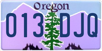 OR license plate 013DJQ