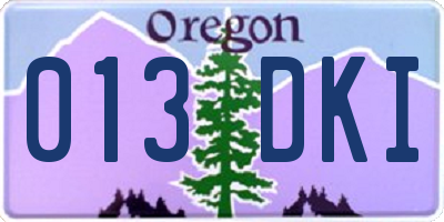 OR license plate 013DKI