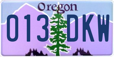 OR license plate 013DKW
