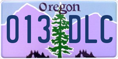 OR license plate 013DLC