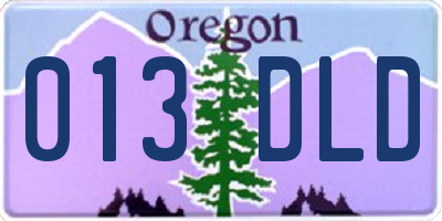 OR license plate 013DLD