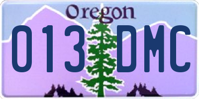 OR license plate 013DMC