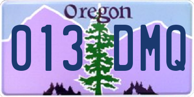OR license plate 013DMQ