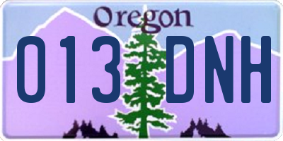 OR license plate 013DNH