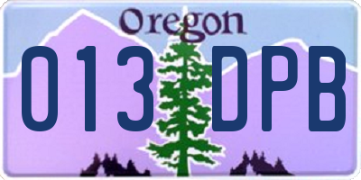 OR license plate 013DPB