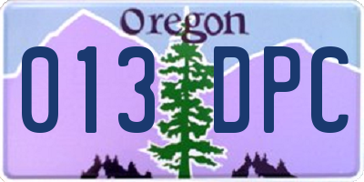 OR license plate 013DPC