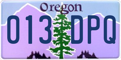 OR license plate 013DPQ