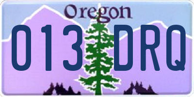 OR license plate 013DRQ