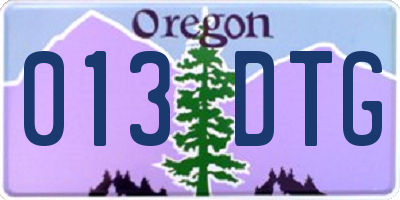 OR license plate 013DTG