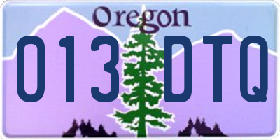 OR license plate 013DTQ