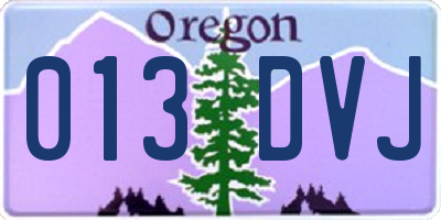 OR license plate 013DVJ