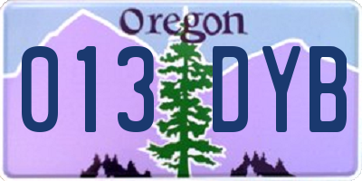 OR license plate 013DYB