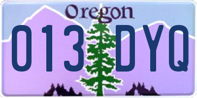 OR license plate 013DYQ