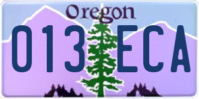 OR license plate 013ECA