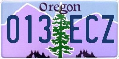 OR license plate 013ECZ