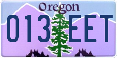 OR license plate 013EET