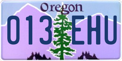 OR license plate 013EHU