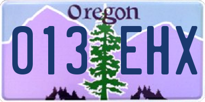 OR license plate 013EHX