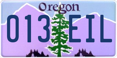 OR license plate 013EIL