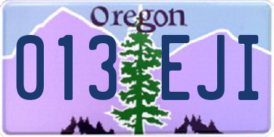 OR license plate 013EJI