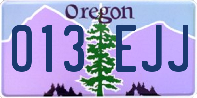 OR license plate 013EJJ