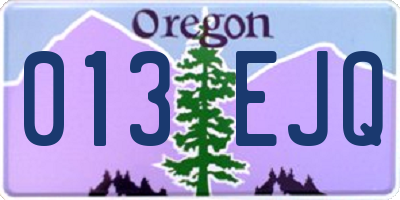 OR license plate 013EJQ