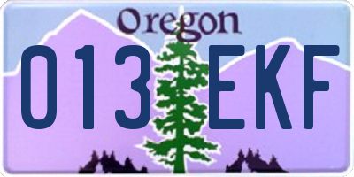 OR license plate 013EKF