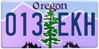 OR license plate 013EKH