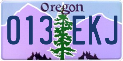 OR license plate 013EKJ