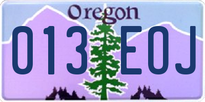 OR license plate 013EOJ