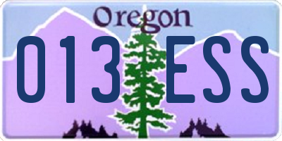 OR license plate 013ESS