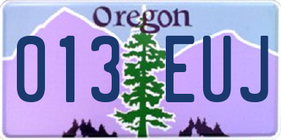 OR license plate 013EUJ