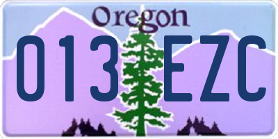 OR license plate 013EZC
