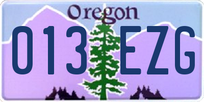 OR license plate 013EZG