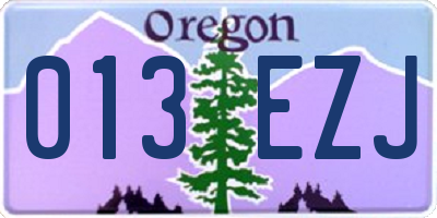 OR license plate 013EZJ