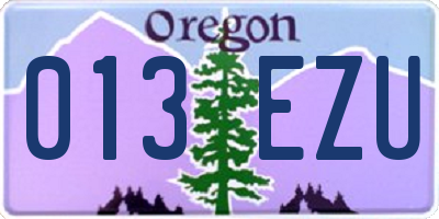 OR license plate 013EZU