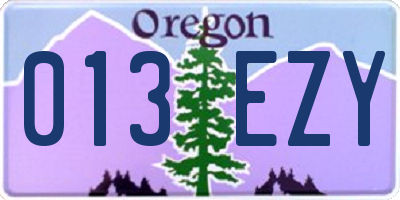 OR license plate 013EZY