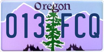 OR license plate 013FCQ