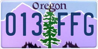 OR license plate 013FFG