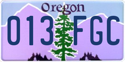 OR license plate 013FGC