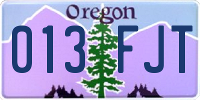 OR license plate 013FJT