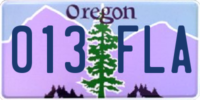 OR license plate 013FLA