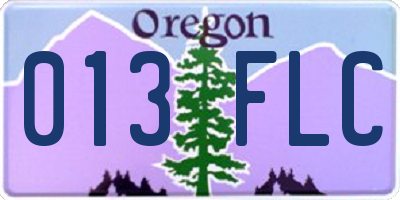 OR license plate 013FLC