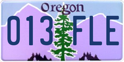 OR license plate 013FLE